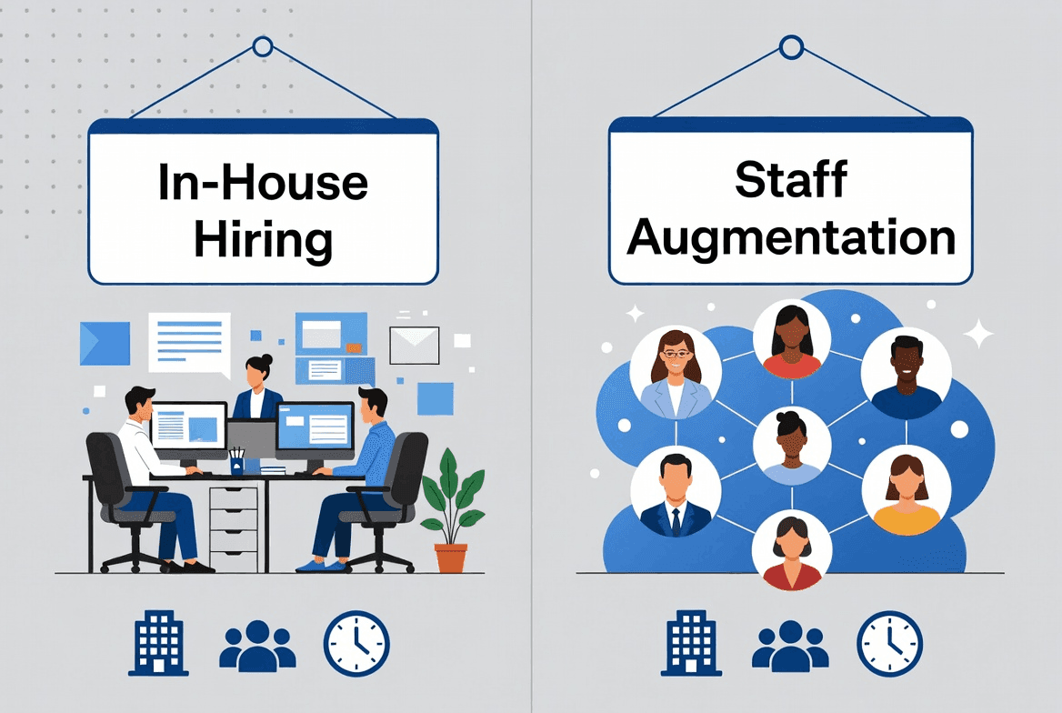 In-House Hiring vs Staff Augmentation: 2025 Cost Guide